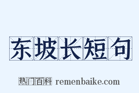 东坡长短句是什么意思的图片